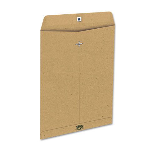 100% Recycled Paper Envelope, Side Seam, 10x13, Natural Brown, 110/Box