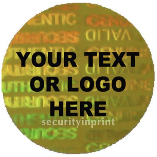 336 Personalised &#034;AUTHENTIC&#034; &#034;VALID&#034; Hologram Security stickers labels C20-6G