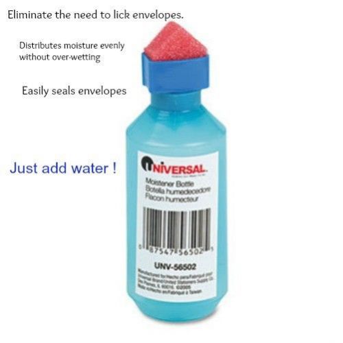 New universal™ squeeze bottle envelope moistener 2oz blue for sale