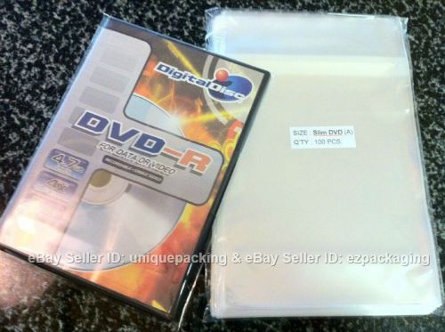 400 Slim DVD case OPP Plastic Bags non shrink
