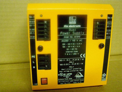 USED IFM ELECTRONIC AC1212 DUAL POWER SUPPLY