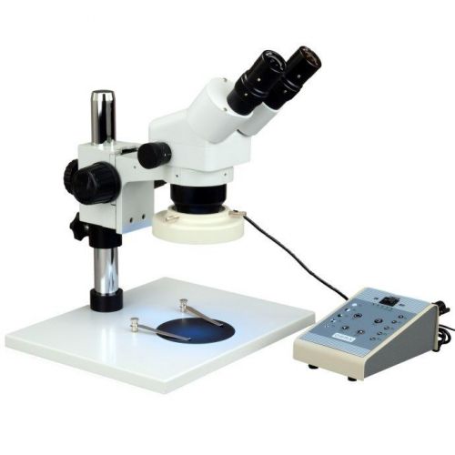 10x-80x binocular stereo zoom microscope+80 led 8-section light pcb inspection for sale