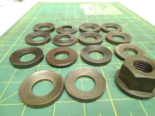 3/4-10 spherical flange nut with 14 concave &amp; convex washers (qty.15) #57696 for sale