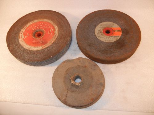 LOT OF 3 GRINDING STONES NEW AND USED OLD STOCK