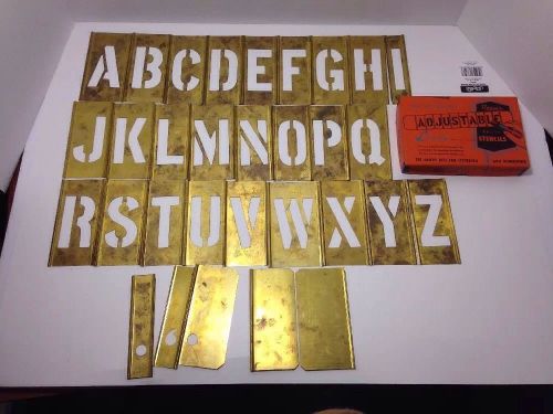Lot of Vintage Sets  Reese&#039;s Brass Stencils Complete Letters + Figures 3&#034;