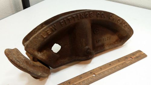 Vintage lew fittings co emt conduit pipe bender 3/4&#034;? 1&#034;? antique old tool for sale