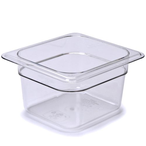 CAMBRO (64CW-135)  HOT &amp; COLD FOOD PANS, 1/6 SIZE 4&#034; DEEP CLEAR