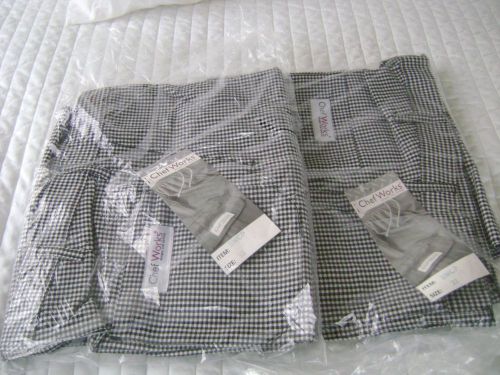Chef Works checker chef pants size 32