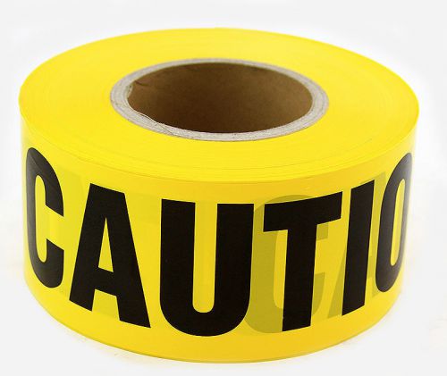 1 Roll Yellow CAUTION Tape  3&#034;x 1000&#039; Barrier Barricade NEW