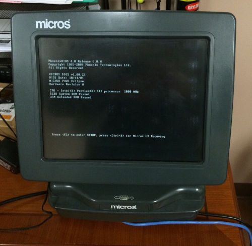 MICROS ECLIPSE SYSTEM UNIT POS WORKSTATION P/N 400498-00A DISPLAY, WORKING