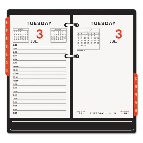AT-A-GLANCE Two-Page-Per-Weekday Calendar Refill, 3 1/2&#034; x 6&#034;, 2015