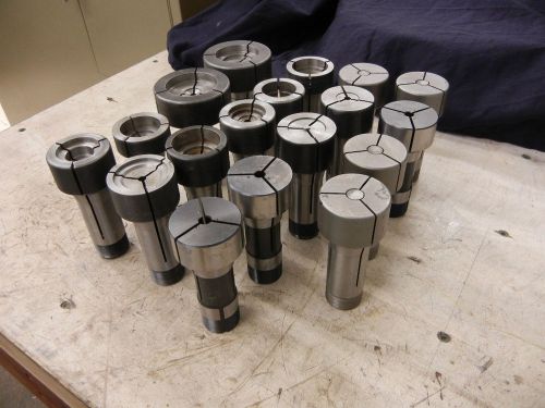 5c 19 pc Machinable face collet lot, Ralmikes NJ Brand and other brands included