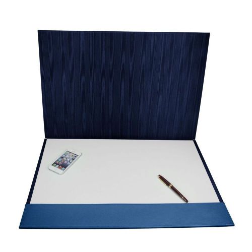 LUCRIN - 2-part writing pad 18.5 x 13.8 inches - Smooth Cow Leather - Royal Blue