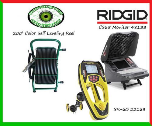 CustomEyes 200&#039; SL Reel &amp; Ridgid 48133 CS65 Monitor &amp; Ridgid 22163 SR-60 Locator