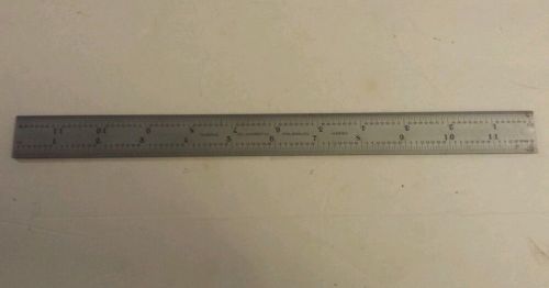 Starrett Ruler no. 4R Grade 12&#034; hardened 32nd and 64th&#034; increments