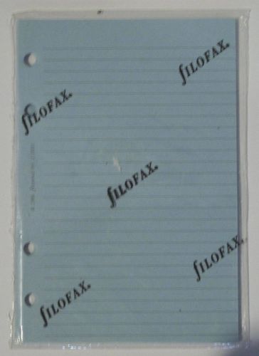 Filofax Blue Ruled  Planner Refill Pages 4 Ring 3 1/4 x 4 3/4