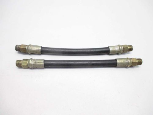 LOT 2 NEW PARKER 1FT 3/8IN NPT 3000PSI HYDRAULIC HOSE D492566