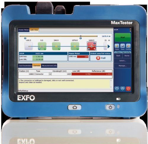 EXFO SM Fiber Optic OTDR Tester for MAX 730B M2 1310/1550/1625nm 39/37/37dB