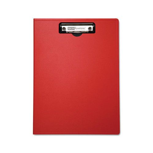 Baumgartens Portfolio Clipboard with Low-Profile Clip Red 11&#034; x 8.5&#034;