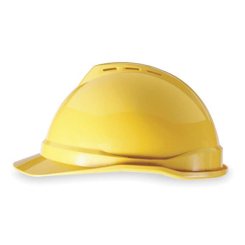 Hard Hat, FrtBrim, Slotted, 4Rtcht, Yellow 10034020