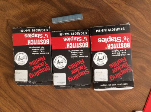 3 BOSTITCH 1/4&#034; &amp; 3/8&#034;Tracker Refills For T5-8 Trackers &amp; P4-8 Stapling Plier