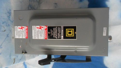SQUARE D FUSIBLE SAFETY SWITCH 100 AMP 240 VAC with fuses