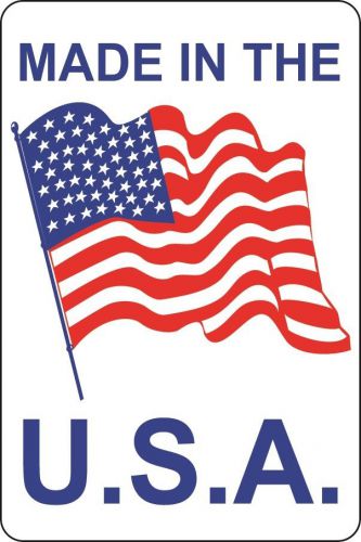 Made In The U.S.A  Stickers  500 Count  Extra Large  2&#034; x 3&#034;