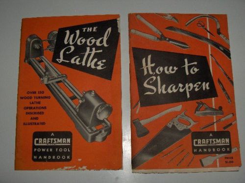 Craftsman Wood Lathe &amp; How to Sharpen Handbook Manuals (2) Vintage