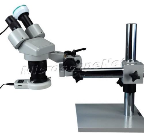 Boom stand stereo microscope 20x-40x-80x+ 54 led light +2mp usb camera for sale