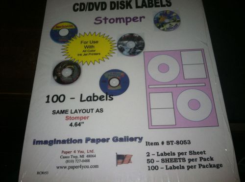 CD Stomper CD / DVD Labeling System Labeler * Label Software NEVER USED!!