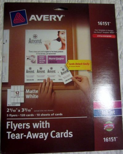 Avery 16151 Flyers with Tear Away Card Cards Detach Easy  New