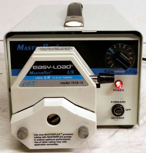 COLE-PARMER MATERFLEX 7520-10 PERISTALTIC PUMP EASY-LOAD 7518-12 L/S PUMP HEAD