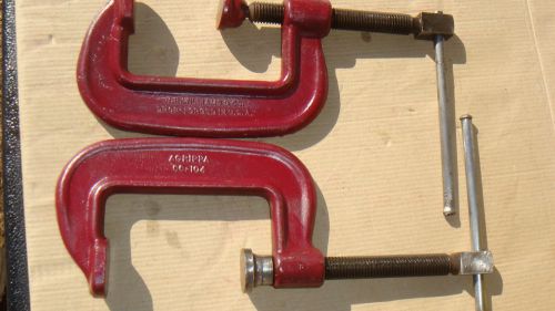 Vtg. j.h. williams 4&#034; c-clamps no. 104 for sale