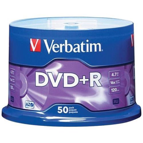 NEW Verbatim 95037 DVD R 4.7GB 16X 50 Pack