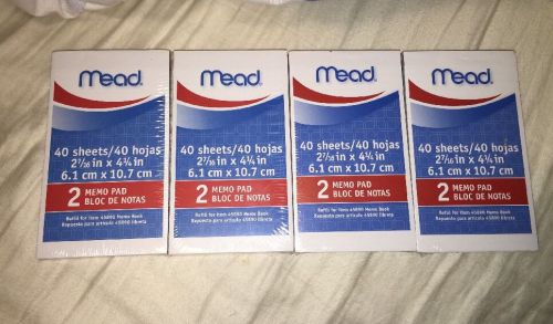 8 New Mead 45210 Memo Book Refill Paper Pads for Mead 45890 Memo Book 4 packs