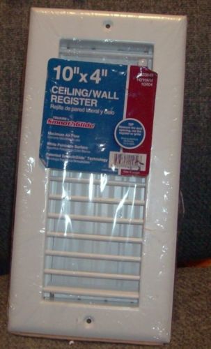 TRUAIRE 10&#034; x 4&#034; Ceilng/Wall Register 2-Way Air Deflection, Smooth Glide