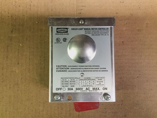 Hubbell Circuit Lock Manual Motor Controller 30A 600V HBL13R89D