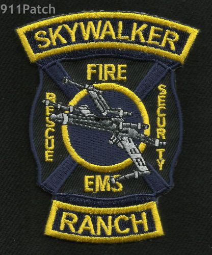SKY WALKER RANCH, Nicasio, CA - Skywalker Fire Department EMS FIREFIGHTER Patch