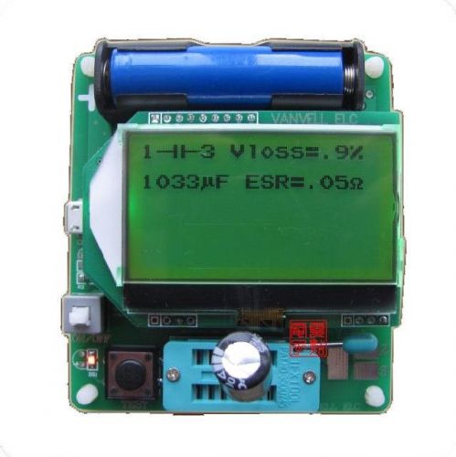 New graphics display m328 12864 capacitor esr meter tester lcr resistor scr mos for sale