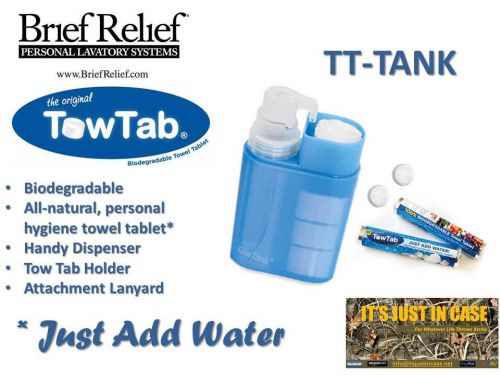 Brief Relief TowTank- Biodegradable, Portable &amp; Disposable Towels &amp; Dispenser