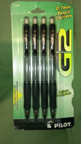 Pilot .7mm G-2 Pencils package of 4 - refillable NIB