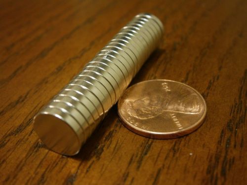 NEODYMIUM MAGNETS (25) 10x2mm, N52, Super Strong!! Ships free. *Great crafting*