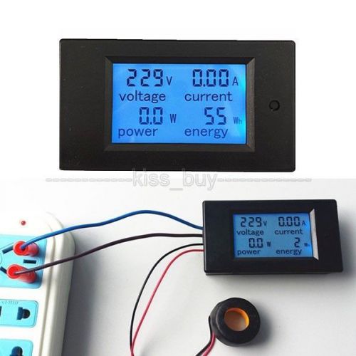 AC 100A Digital LED Power Meter Monitor Power Energy Voltmeter Ammeter 110v 220v