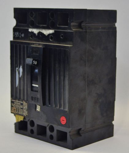 General Electric TED136050 Circuit Breaker 50A 600VAC 3 Pole Type TED