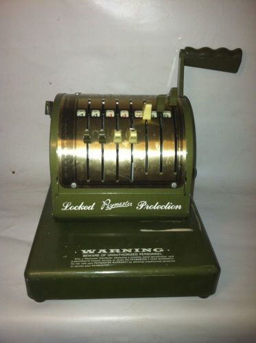 Vintage Paymaster System Series X-550 Check Machine W/Key