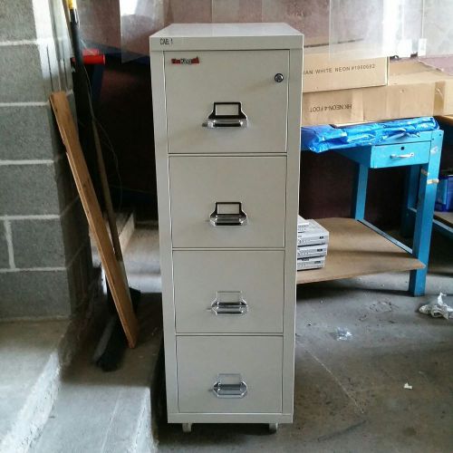 Fireking 4 drawer letter filing cabinet w/keys *nice* w/wheels for sale