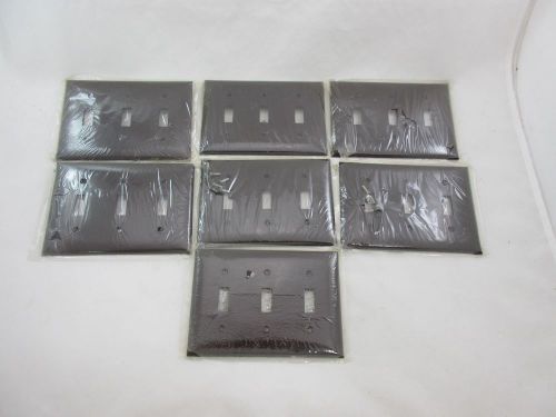 *NEW* SLATER S91073 3-GANG TOGGLE WALL PLATE (LOT OF 7) *60 DAY WARRANTY* TR