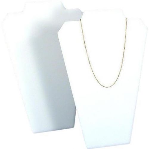 2 Necklace Easel Pad White Faux Leather Jewelry Display