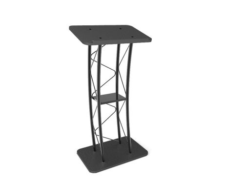 Curved Podium, Truss Metal/ Wood Pulpit Lectern With A Saucer 11568