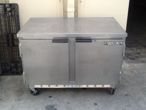 BEVERAGE AIR WTF48A FREEZER, USED, WORKS GREAT, CASTERS
